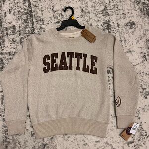Seattle Beige Crew Neck Sweater